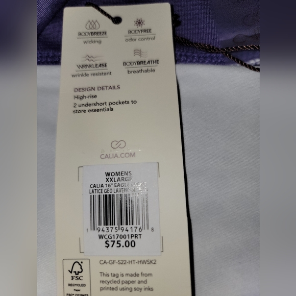 CALIA Women's 16" Energize Eagle Golf Skort, Lavender Lattice, XXL, Purple, NWT - Picture 8 of 9